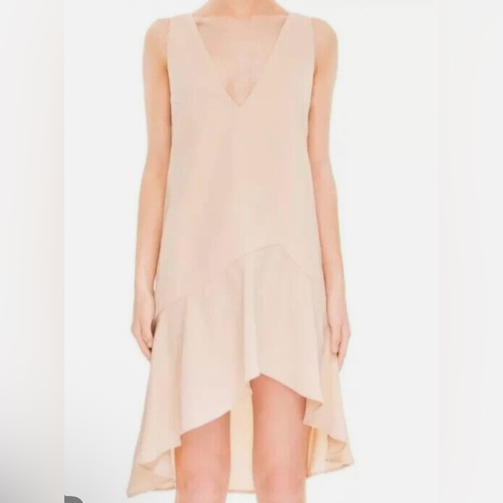 C/MEO Collective Womens Beige V Neck Dress Size S